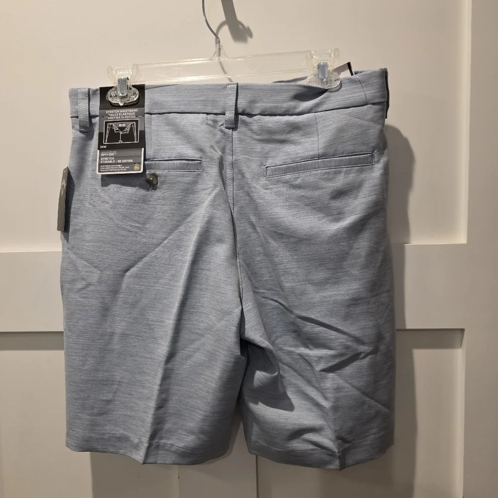 *NWT* Callaway Men's Opti-Dri Stretch Chino Golf Shorts Waist 32W Blue Coastal